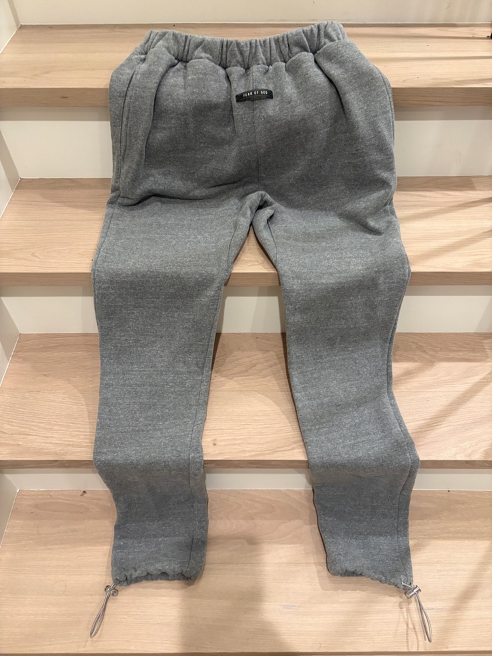 Fear of God Gray Sweatpants with Drawstring Hem